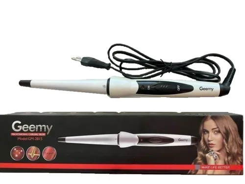Профессиональная конусная плойка Geemy GM-2815 с турмалиновым покрытием, Прибор для спиральной завивки и укладки волос Gemei