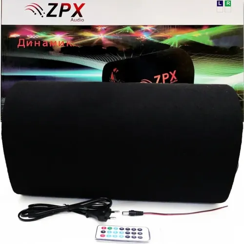 Автомобільний Активний Bluetooth сабвуфер бочка ZPX ZX-12SUB 1200W 12 " дюймів з вбудованим підсилювачем і пультом, Автомобільна колонка саб в машину