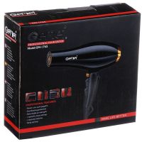Професійний фен GEMEI GM-1765 2800w для сушіння і укладання волосся, електричний фен з холодним обдувом і концентратором 3 швидкості 2800Вт Чорний