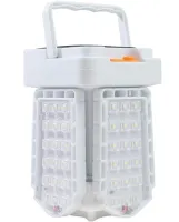Кемпінговий складаний ліхтар Solar X-Balog BL - 2030 72Led на сонячній батареї, акумуляторна розкладна лампа Bailong 3 режими з USB зарядкою Білий