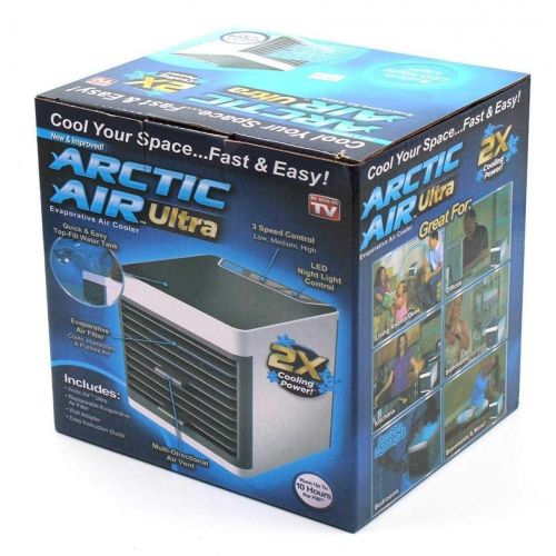 Портативный кондиционер 4 в 1 Rovus Arctic Air Ultra с подсветкой 10W Работает От USB Арктика Ультра
