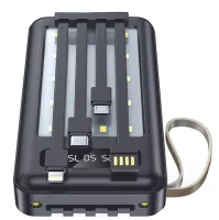 Портативний зарядний пристрій Power Bank Z-05 50000 mah C набором 4 кабелів, зовнішній акумулятор зарядка з ліхтариком Type-C MicroUSB Lightning