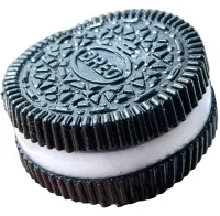 Силіконова іграшка антистрес сквіш Печиво Oreo Pinch Family 10,5 см з ворсинками для рук Дитяча м'ялка у вигляді печива Таба Орео Squishy для дітей