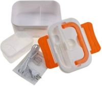 Електричний Ланч Бокс Electric lunch heater box з підігрівом від мережі 220V на 2 Відділення, харчової термо судочок контейнер для їжі