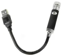 Потужна лазерна указка Red Laser Pointer SN-R12 від USB червоний лазер, Світлодіодний проектор діодний від юсб 3 насадки ефектів для машини і вдома