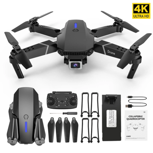 Складаний радіокерований квадрокоптер Foldable S-89 Pro Black FPV з 4K HD камерою, Чорний літаючий коптер на пульті управління s89