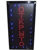 Світлодіодна вертикальна LED вивіска відкрито 48x25 см рекламна торгова табличка для кафе, інформаційне Табло для внутрішньої реклами від мережі 4828