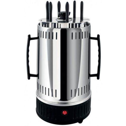 Вертикальная шашлычница электрическая Domotec MS-7781 1000W на 6 шампуров Black электрошашлычница черная