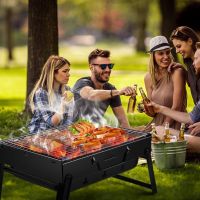 Складной барбекю гриль Morpilot TL-353 BBQ Black, 35 см, черный портативный мангал, Мини / Барбекюшница