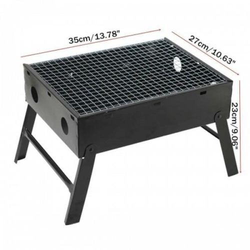 Складной барбекю гриль Morpilot TL-353 BBQ Black, 35 см, черный портативный мангал, Мини / Барбекюшница