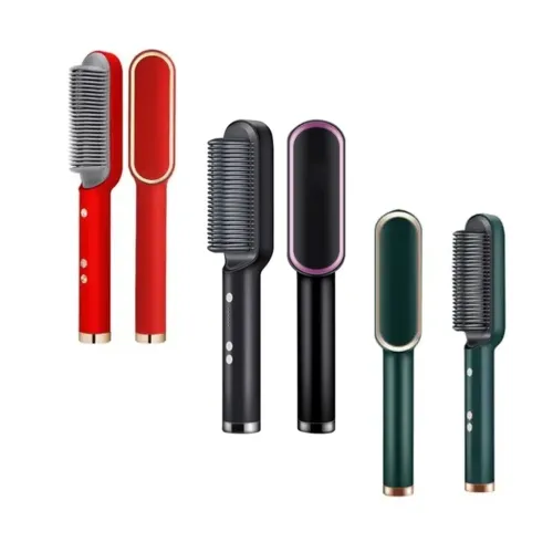 Електрична гребінець випрямляч Hair Straightener HQT-909, щітка з турмаліновим покриттям, Утюжок гребінець-випрямляч для укладання волосся