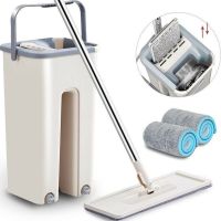 Швабра лентяйка Supretto Scratch Cleaning Mop с большим ведром и автоматическим отжимом, большая с самоотжимом Spin Mop 360