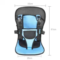 Детское бескаркасное автокресло Multi Function Car Cushion Синий, Универсальное авто кресло ребенку в машину до 25 кг, Удобное автомобильное кресло