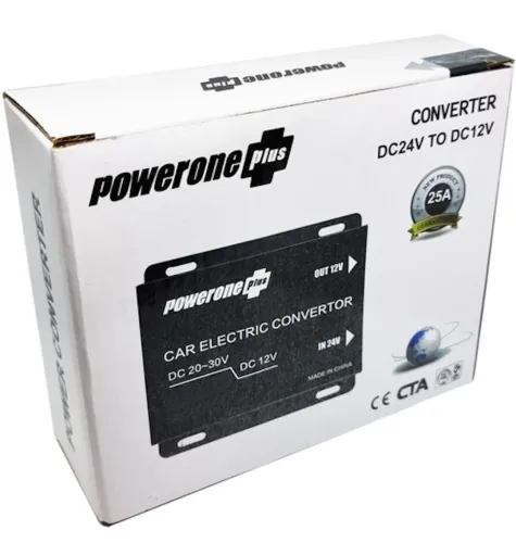 Автомобильный понижающий инвертор PowerOne Plus DC/DC 24v-12v 10A 120W, Авто преобразователь напряжения GS-10A 24В-12В постоянного тока Автоинвертор