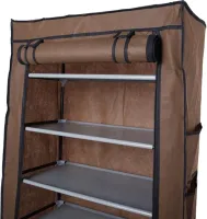 Складная тканевая полка шкаф для хранения обуви Shoe Cabinet A-5 90x56x27 см 4 полки, Пылезащищенная полка органайзер каркасный 5556 HCX 7688