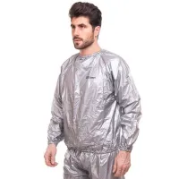 Костюм сауна для схуднення Sauna Suit термо костюм Сауна Сьют схуднення з ефектом сауни, Костюм-сауна весогонка для зганяння ваги жиросжигания Сірий