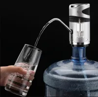 Автоматическая помпа для воды на бутыль Water Dispenser XL-129 Серебристая, Портативный аккумуляторный насос электрический диспенсер дозатор на кулер