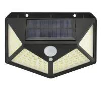Вуличний потрійний ліхтар Solar Interaction Wall Lamp CL - 100 на сонячній батареї з датчиком руху, Настінний акумуляторний світильник 100 LED