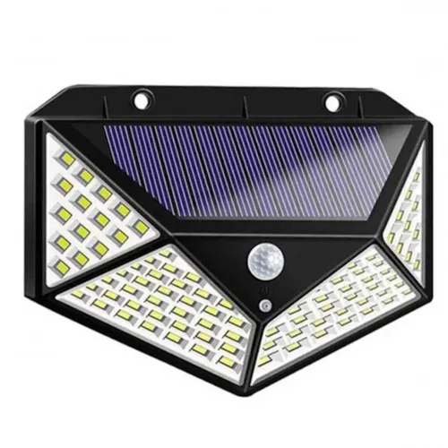 Вуличний потрійний ліхтар Solar Interaction Wall Lamp CL - 100 на сонячній батареї з датчиком руху, Настінний акумуляторний світильник 100 LED