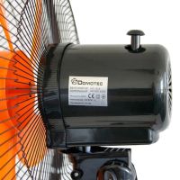 Підлоговий вентилятор Domotec MS-1619 40 см stand fan 16 " дюймів 40W Помаранчевий Домотек Orange на телескопічній ніжці з поворотом і нахилом