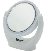 Настільне кругле Косметичне дзеркало Mirror Lamp YT-M513 з LED підсвічуванням і збільшенням для макіяжу, збільшувальне дзеркало на підставці біле