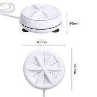 Портативна ультразвукова міні пральна машина Ultrasonic Turbine Wash 523-1 з кабелем USB, Машинка для прання від повербанка Біла