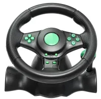 Універсальний ігровий кермо Vibration Steering Wheel 3 в 1 з педалями і коробкою передач для PC / PS2 / PS3, мультимедійний спортивний кермо для ПК
