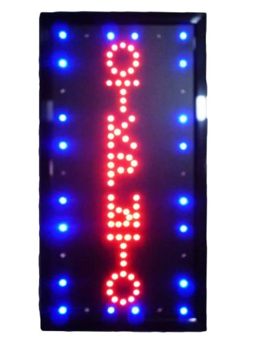 Світлодіодна вертикальна LED вивіска відкрито 48x25 см рекламна торгова табличка для кафе, інформаційне Табло для внутрішньої реклами від мережі 4828