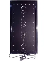 Світлодіодна вертикальна LED вивіска відкрито 48x25 см рекламна торгова табличка для кафе, інформаційне Табло для внутрішньої реклами від мережі 4828