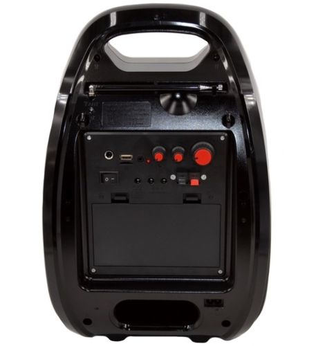 Портативна бездротова Bluetooth колонка валізу X - Bass Golon RX-810BT зі світломузикою і мікрофоном, акустична блютуз система з караоке Чорна
