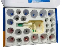Вакуумні масажні антицелюлітні банки з насосом-Pull Out a Vacuum Apparatus KL 24 шт, Медичний набір з 24 вакуумних банок для масажу