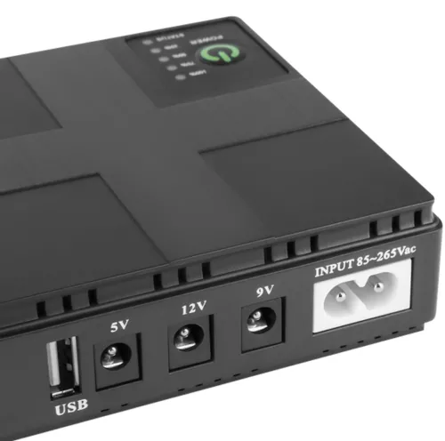 Джерело безперебійного живлення ДБЖ UPS DC1018P для WI-Fi роутера 5V 9V 12V Power Bank 10400 mAh, бесперебойник 18W для модему комутаторів і камер