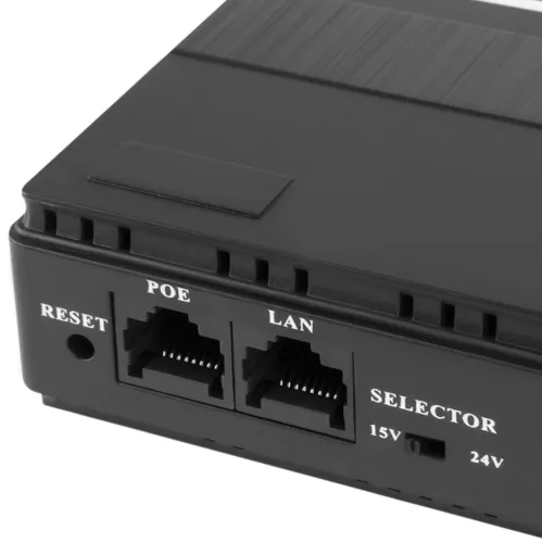 Джерело безперебійного живлення ДБЖ UPS DC1018P для WI-Fi роутера 5V 9V 12V Power Bank 10400 mAh, бесперебойник 18W для модему комутаторів і камер