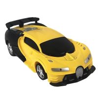 Дитяча Машинка трансформер Bugatti Robot Car 889-19 на радіокеруванні Машина робот Бугатті на пульті управління зі світлом і Звуком для дітей Жовта