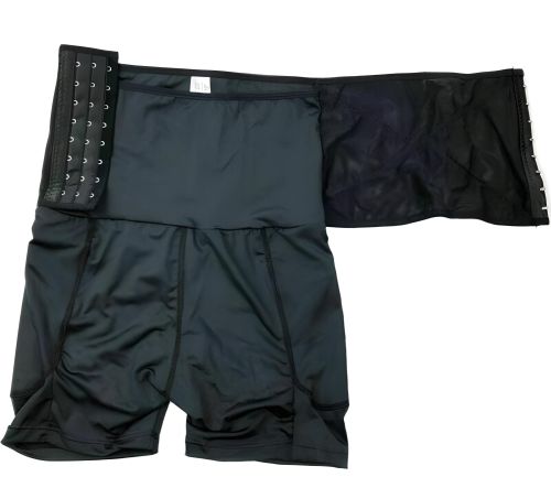 Корректирующие трусики-шорты Body Hip Pants для увеличения ягодиц с завышенной высокой талией и эффектом пуш-ап, утягивающие для бедер Черные