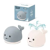 Дитяча іграшка для ванної світиться кит Spray Water Bath Toy з підсвічуванням і фонтаном, плаваюча іграшка Кит спрей з фонтанчиком для купання малюків