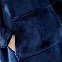 Толстовка-плед з капюшоном Huggle Hoodie Ultra Plush Blanket 2в1 унісекс оверсайз толстовка худі плюшевий плед з рукавами на флісі 74х110 см синя