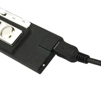 Електронний світлодіодний LED бейджик UKC B1248 Red з біжучим червоним рядком біжучий рядок бейдж 92х39мм з лід підсвічуванням від акумулятора Чорний