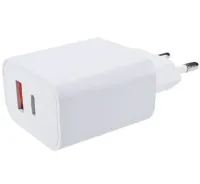 Мережевий зарядний пристрій адаптер Adopter with Wire PDA USB TYPE-C на 2 порти 12W, Блок живлення зарядка Fast Charge 2.4 A для телефону 12Вт Білий