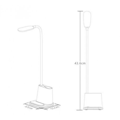 Настільна акумуляторна LED лампа Bionic Desk Lamp DL-43, світлодіодний сенсорний світильник 3 в 1 Power Bank розумна лампа