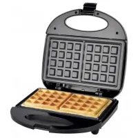 Вафельниця Sonifer Cone Maker SF-6043, Електровафельниця для бельгійських вафель, Побутова бутербродниця сендвичница Waffle Maker 750 Вт Чорна