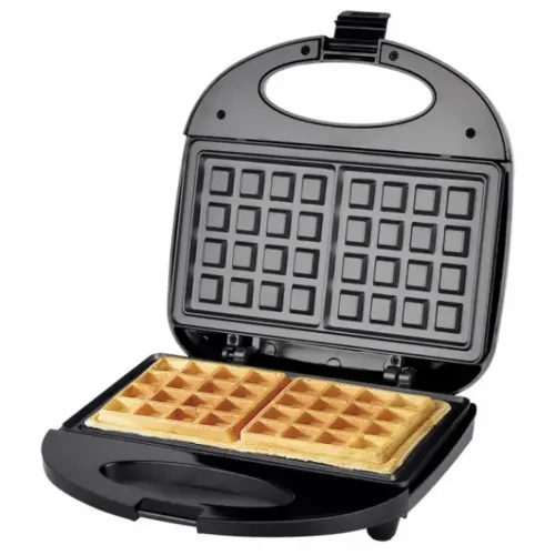 Вафельниця Sonifer Cone Maker SF-6043, Електровафельниця для бельгійських вафель, Побутова бутербродниця сендвичница Waffle Maker 750 Вт Чорна