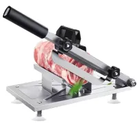 Ручний кухонний верстат ломтерезка Food Slicer LY - 38 слайсер для нарізки м'ясних, ковбасних і сирних виробів, верстат різак YK114 для замороженого м'яса