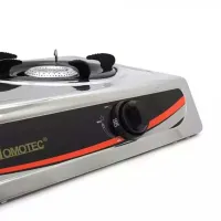 Настільний газовий таганок Domotec MS-6606 на 2 конфорки переносна двоконфорочна газова плита настільна варильна поверхня для балонного газу