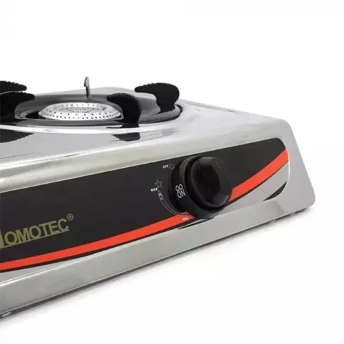 Настільний газовий таганок Domotec MS-6606 на 2 конфорки переносна двоконфорочна газова плита настільна варильна поверхня для балонного газу