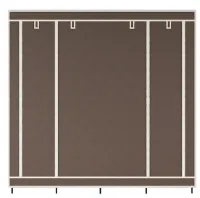 Складаний тканинний шафа для одягу Storage Wardrobe 88170 на 4 секції, 170х45х175, каркасний органайзер гардероб для взуття та речей на 12 полиць
