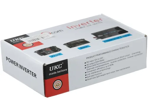 Автомобільний інвертор UKC AC/DC 12V-220V 500W, авто перетворювач струму 12В 220В 500Вт (12V 220V)
