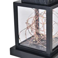 Уличный садовый подвесной светильник фонарь UniSolar NF101 30LED с солнечной панелью и прищепкой, Водонепроницаемый прожектор Solar AND HA-80 Черный