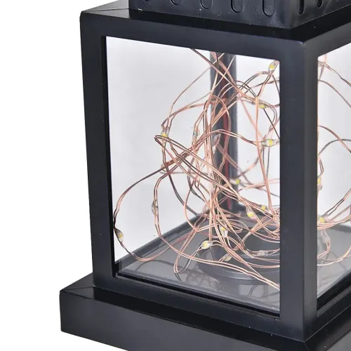 Уличный садовый подвесной светильник фонарь UniSolar NF101 30LED с солнечной панелью и прищепкой, Водонепроницаемый прожектор Solar AND HA-80 Черный