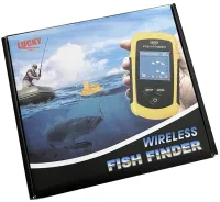 Портативний ехолот Lucky Fish Finder FFW1108 - 1 з кольоровим екраном до 100м для пошуку риби Універсальний провідний риболокатор для риболовлі Жовтий